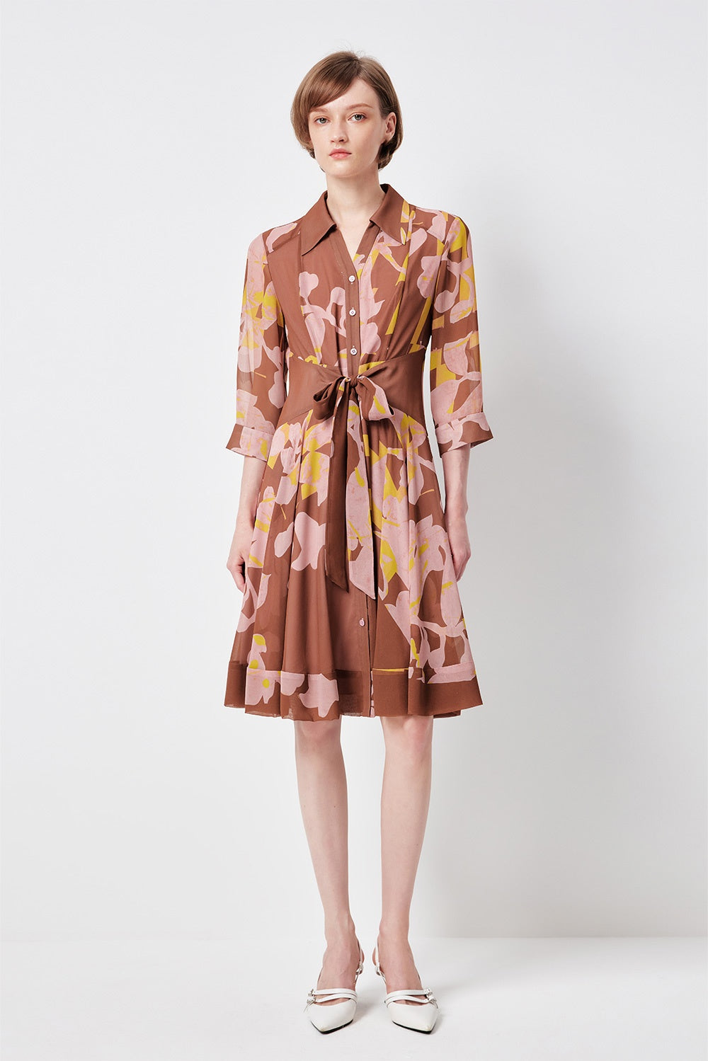 MARYLING Floral-Printed Sleeves Dresses