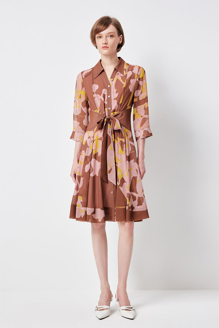 MARYLING Floral-Printed Sleeves Dresses