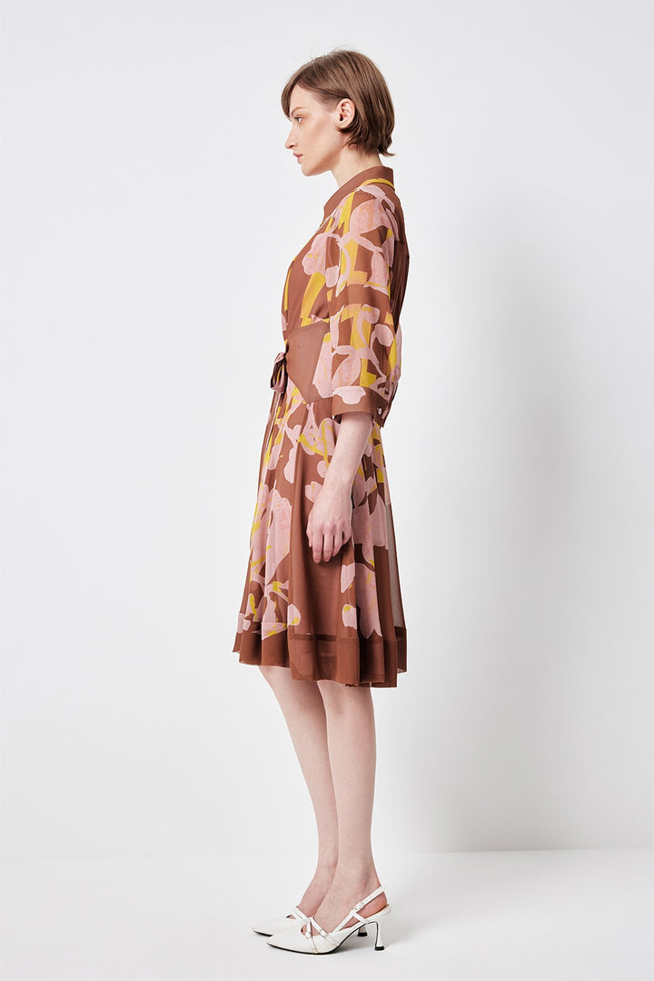 MARYLING Floral-Printed Sleeves Dresses