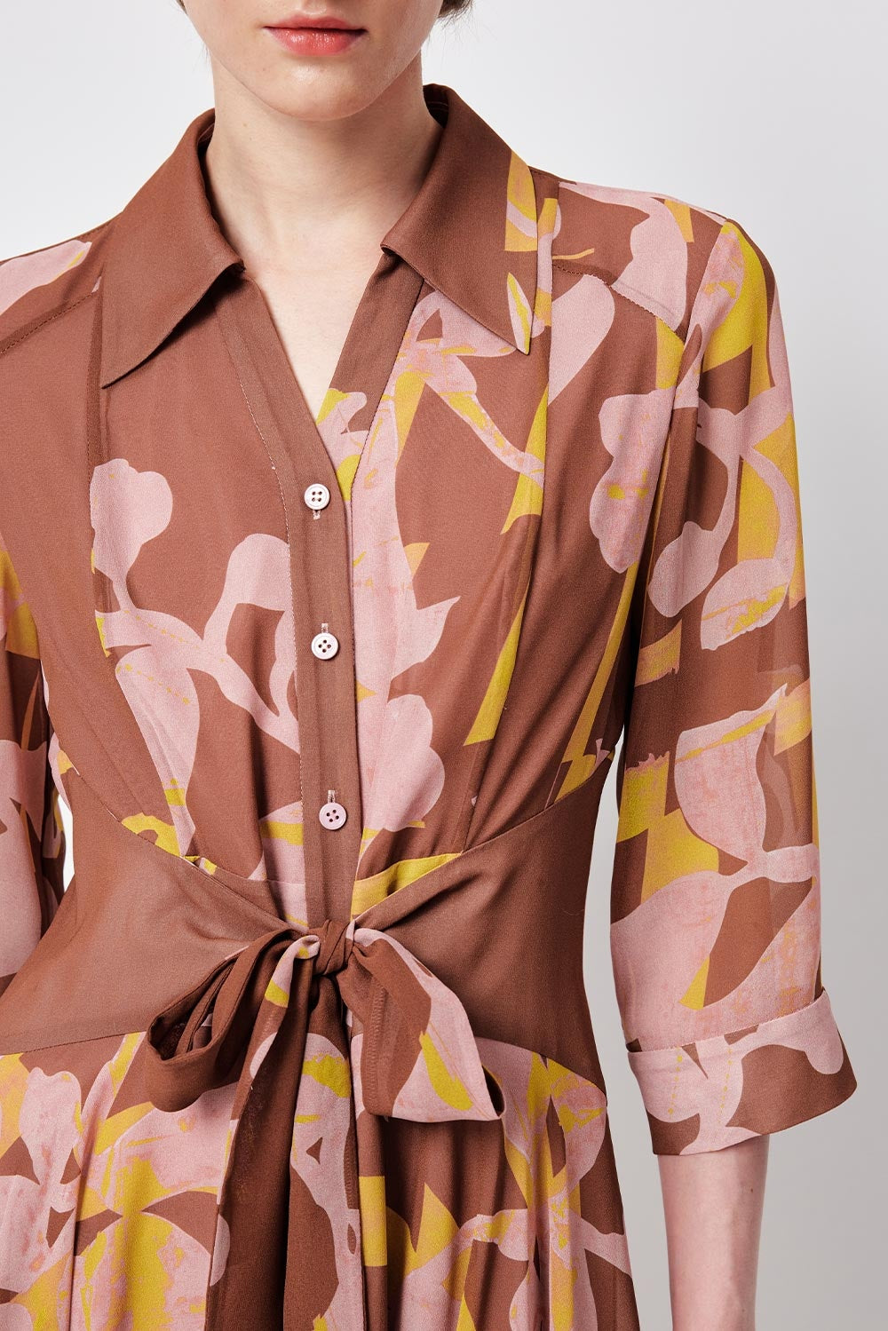 MARYLING Floral-Printed Sleeves Dresses