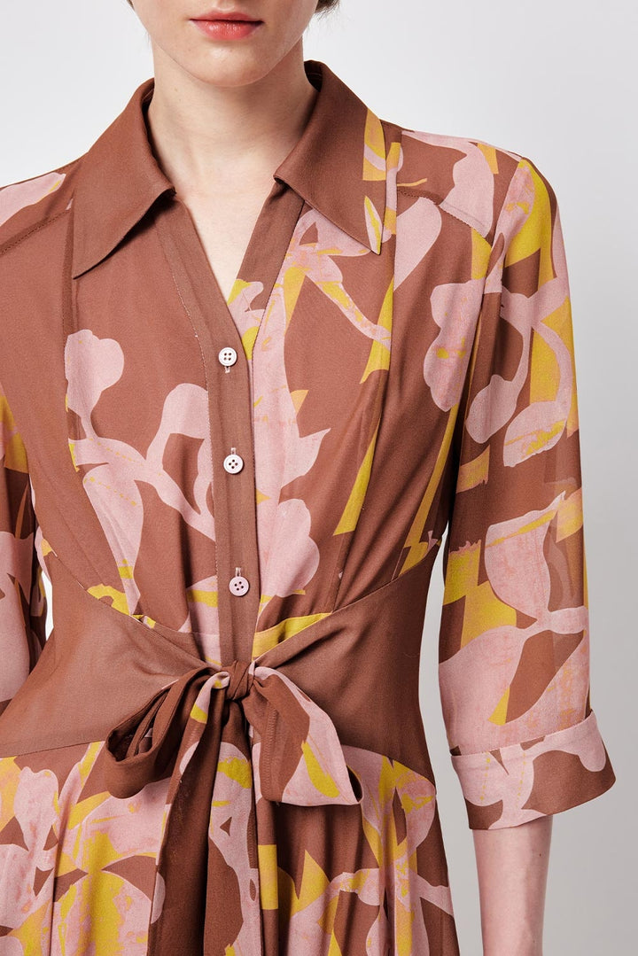 MARYLING Floral-Printed Sleeves Dresses