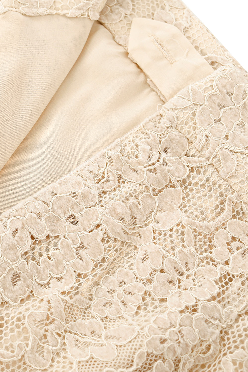 MARYLING Cream Sculpted A-line Skirts
