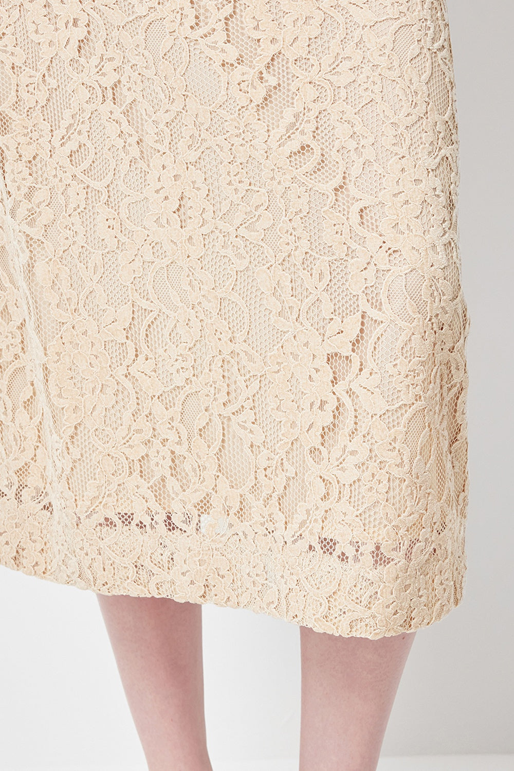 MARYLING Cream Sculpted A-line Skirts
