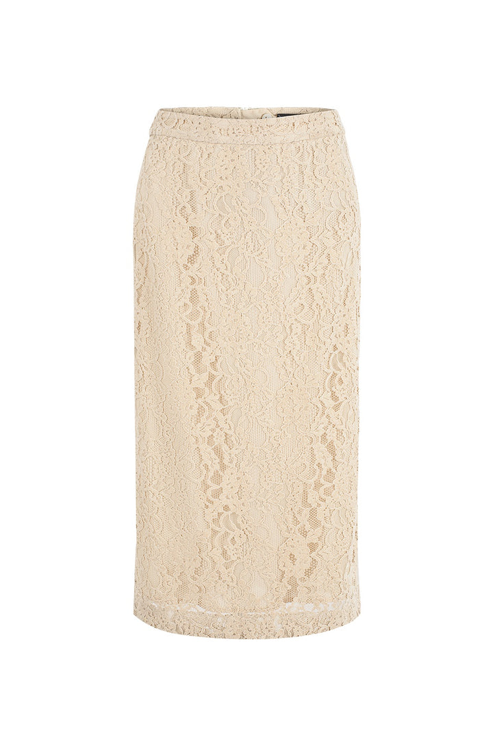 MARYLING Cream Sculpted A-line Skirts