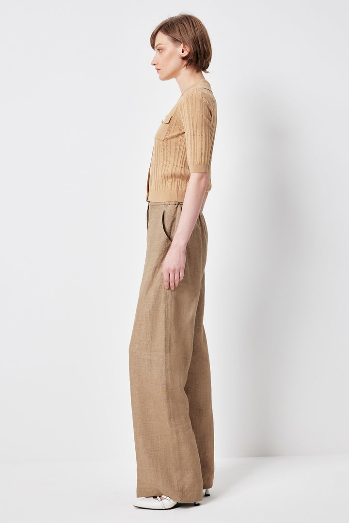 MARYLING Asymmetric Pleated Knit Cardigans