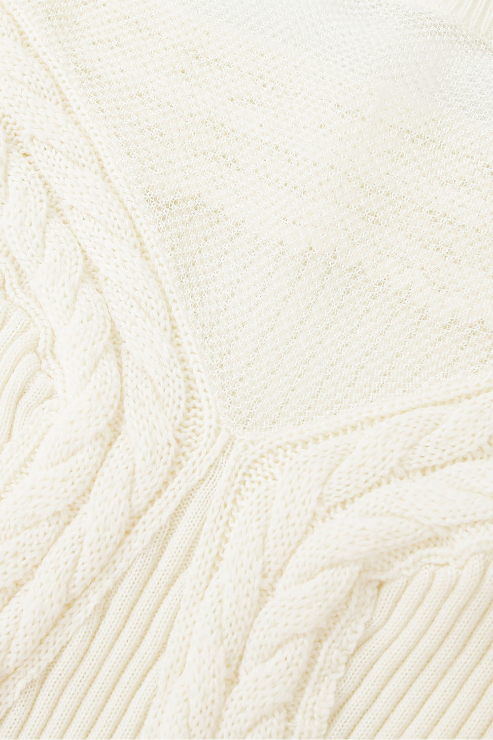 MARYLING Ivory Serene Ribbed Merino-Blend Relaxed Knit Sweaters