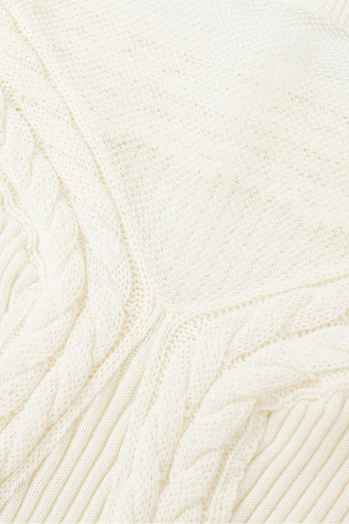 MARYLING Ivory Serene Ribbed Merino-Blend Relaxed Knit Sweaters