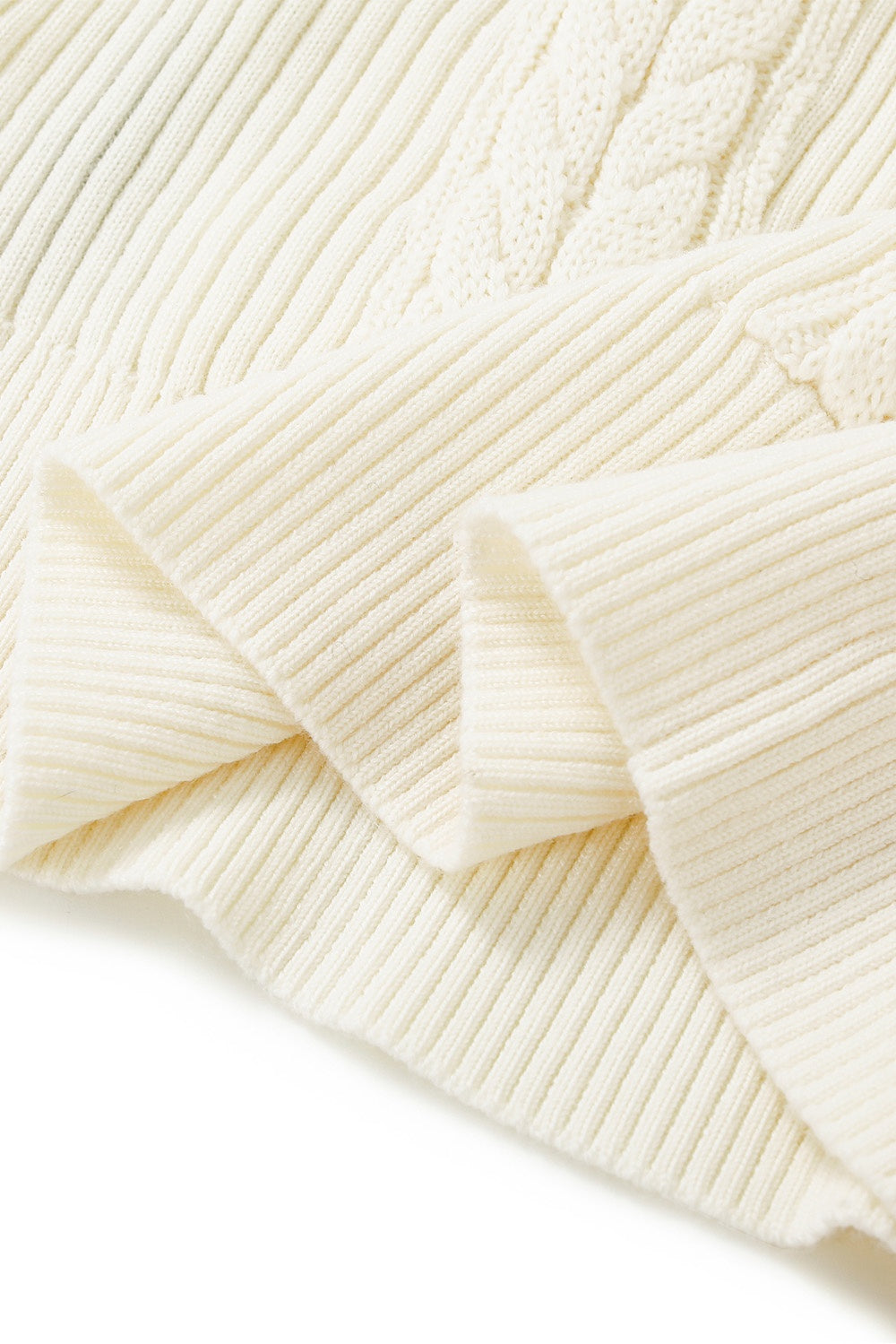 MARYLING Ivory Serene Ribbed Merino-Blend Relaxed Knit Sweaters