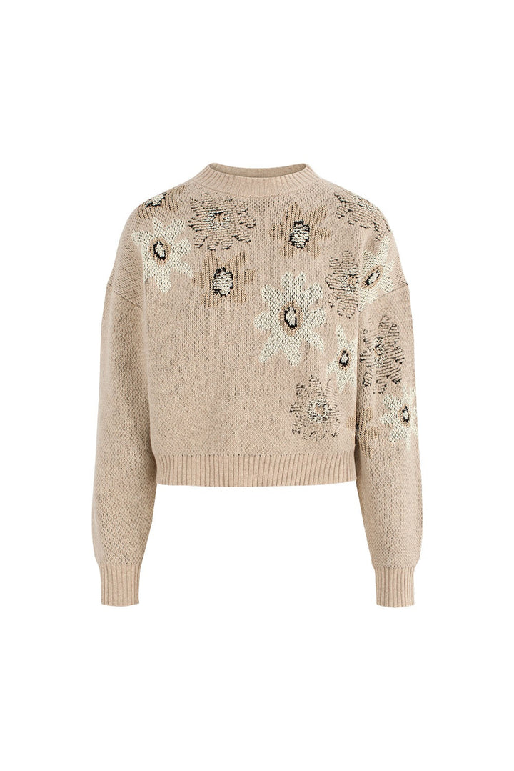 MARYLING Light Camel Cloud-Soft Relaxed Drop-Shoulder Knit Sweaters