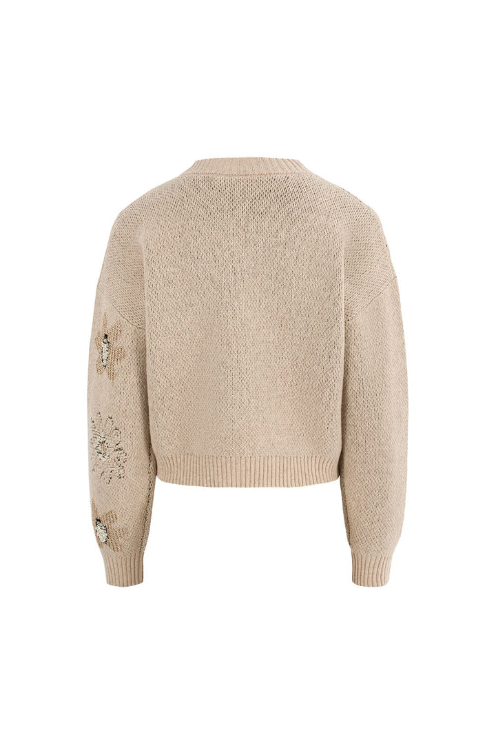 MARYLING Light Camel Cloud-Soft Relaxed Drop-Shoulder Knit Sweaters