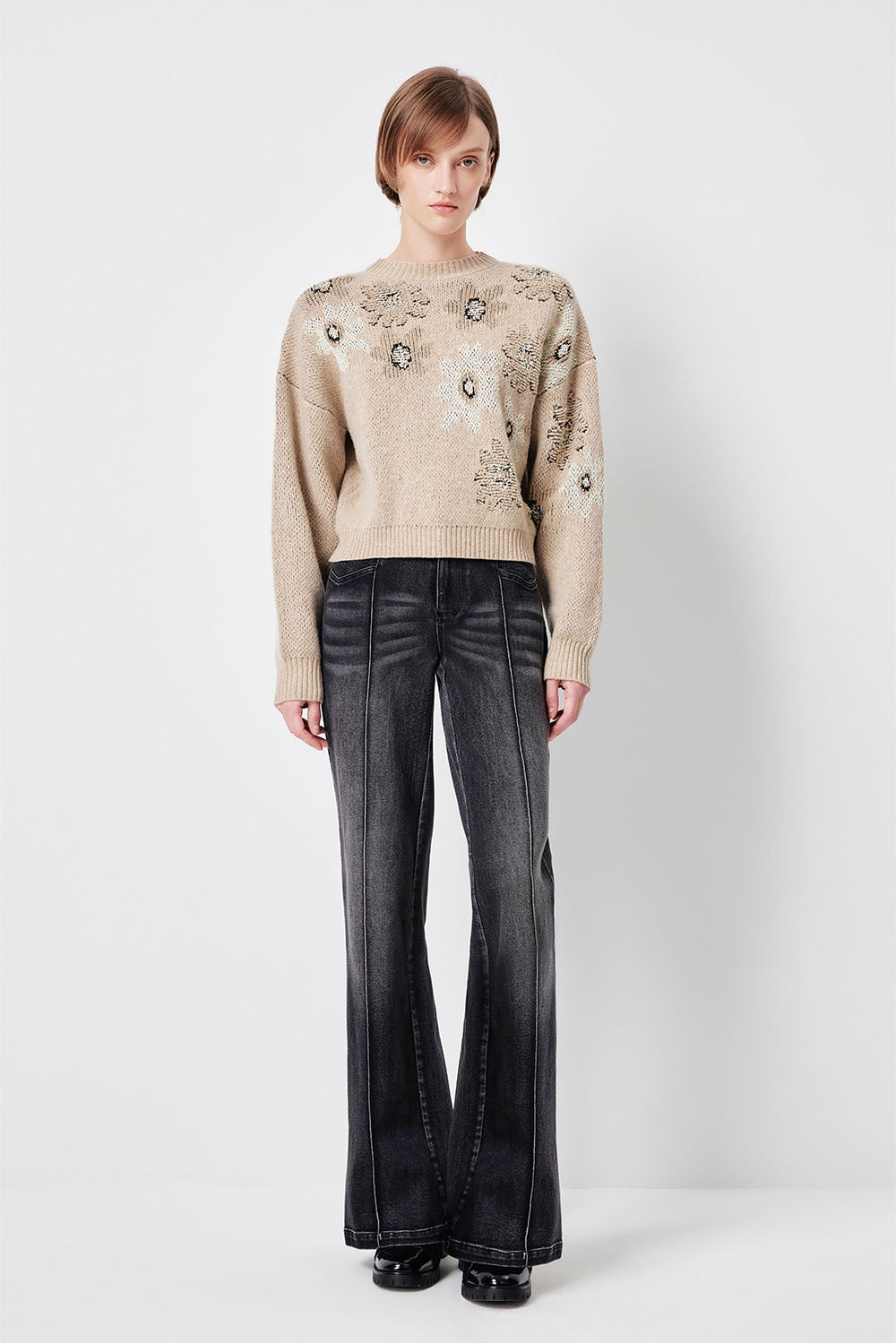 MARYLING Light Camel Cloud-Soft Relaxed Drop-Shoulder Knit Sweaters