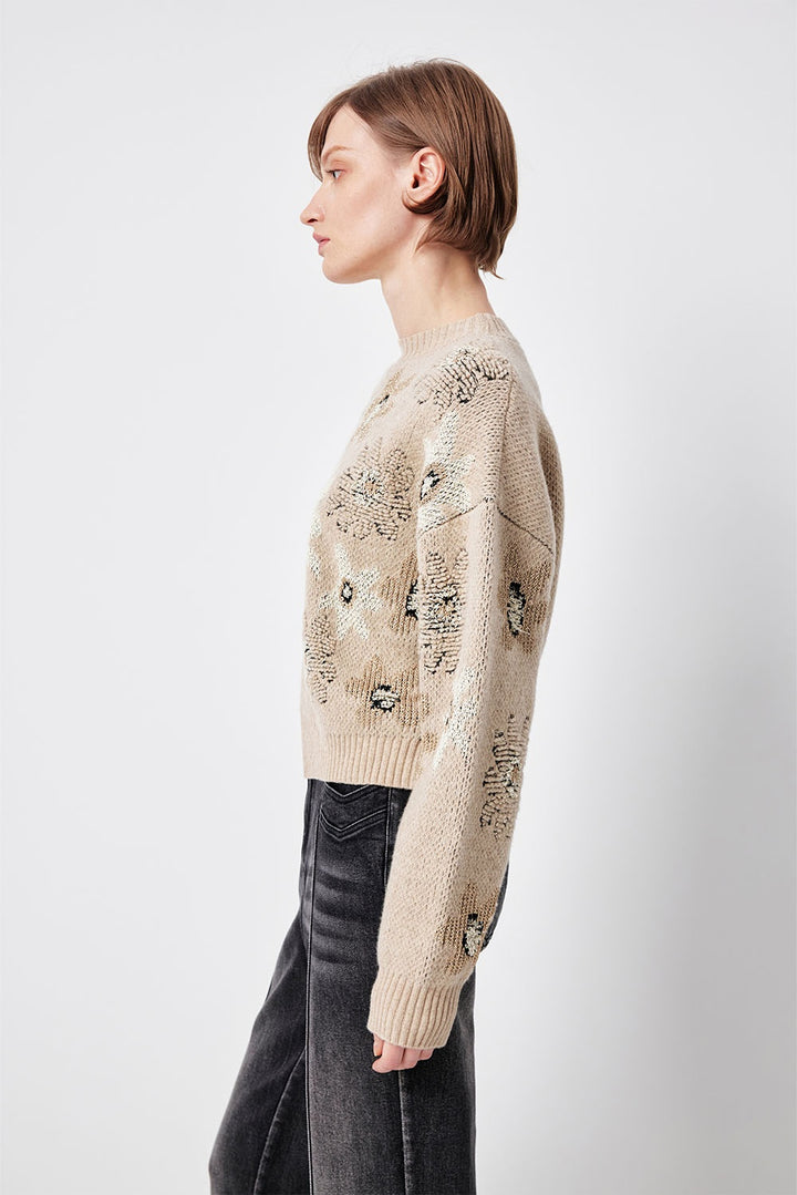 MARYLING Light Camel Cloud-Soft Relaxed Drop-Shoulder Knit Sweaters