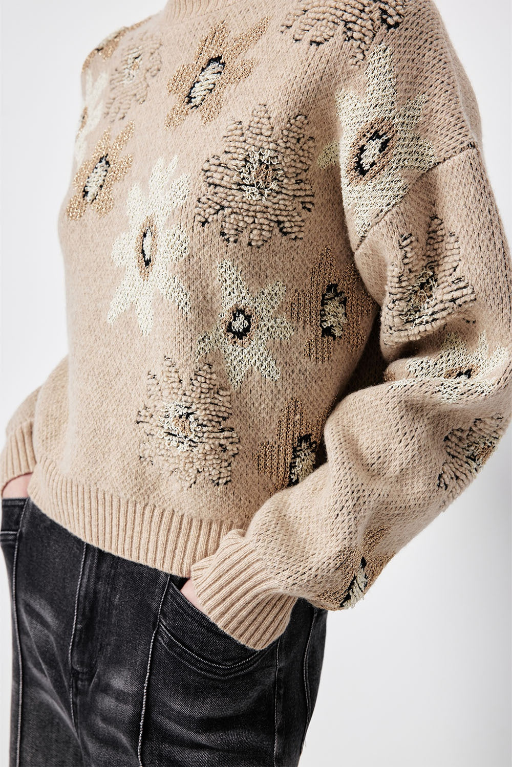 MARYLING Light Camel Cloud-Soft Relaxed Drop-Shoulder Knit Sweaters