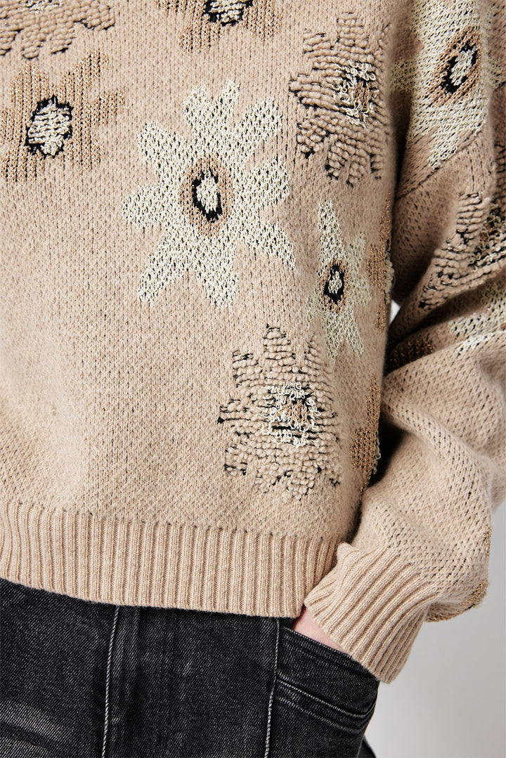 MARYLING Light Camel Cloud-Soft Relaxed Drop-Shoulder Knit Sweaters