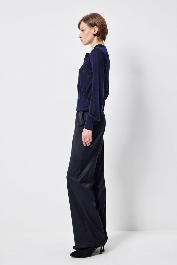 MARYLING Midnight Blue Cozy Knit Sweaters