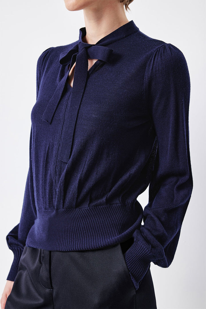 MARYLING Midnight Blue Cozy Knit Sweaters