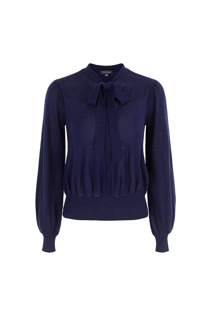 MARYLING Midnight Blue Cozy Knit Sweaters