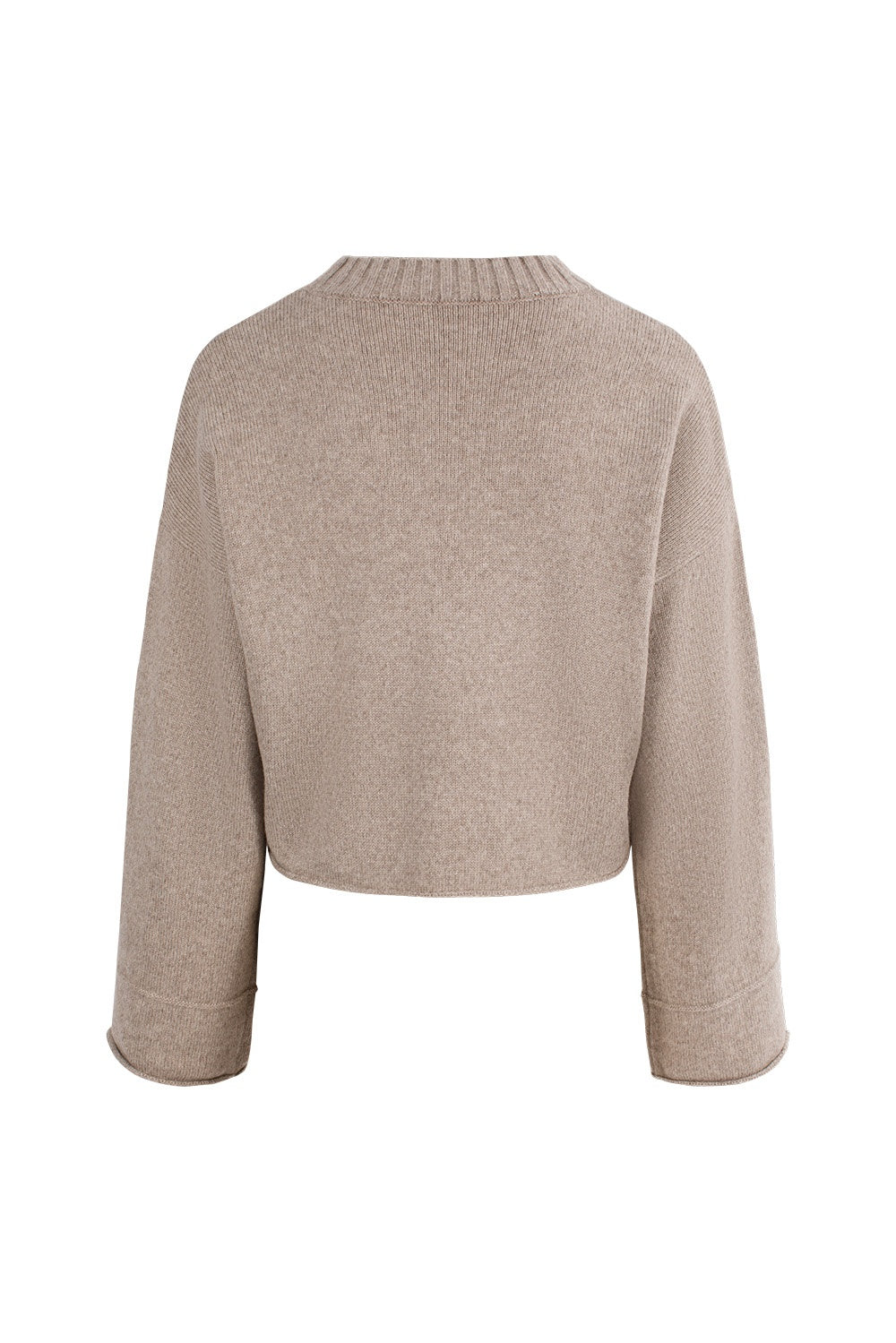 MARYLING Oatmeal Soft-Cloud Oversized Drop-Shoulder Knit Sweaters