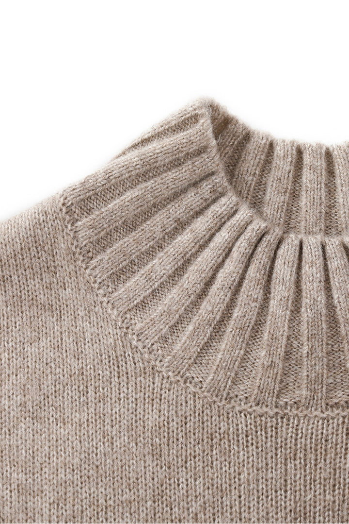 MARYLING Oatmeal Soft-Cloud Oversized Drop-Shoulder Knit Sweaters
