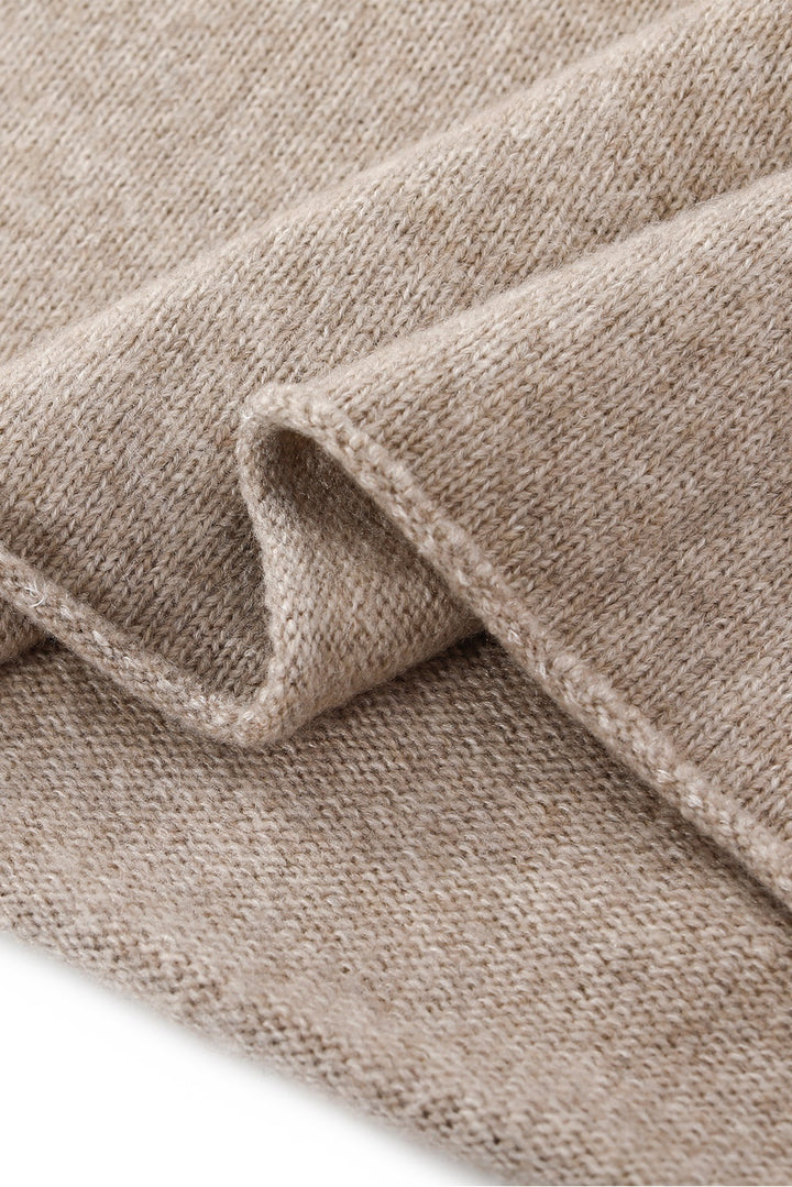MARYLING Oatmeal Soft-Cloud Oversized Drop-Shoulder Knit Sweaters