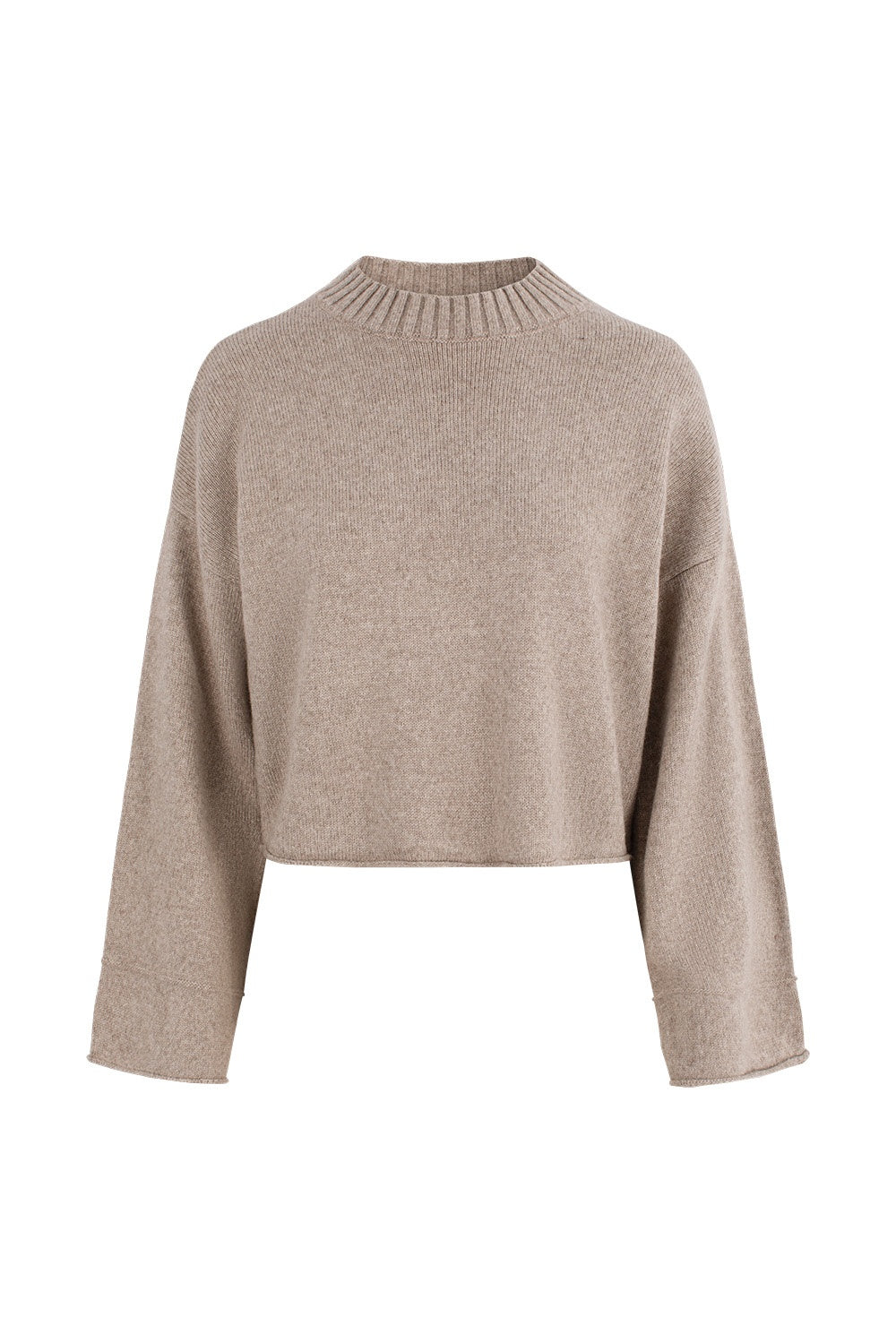 MARYLING Oatmeal Soft-Cloud Oversized Drop-Shoulder Knit Sweaters