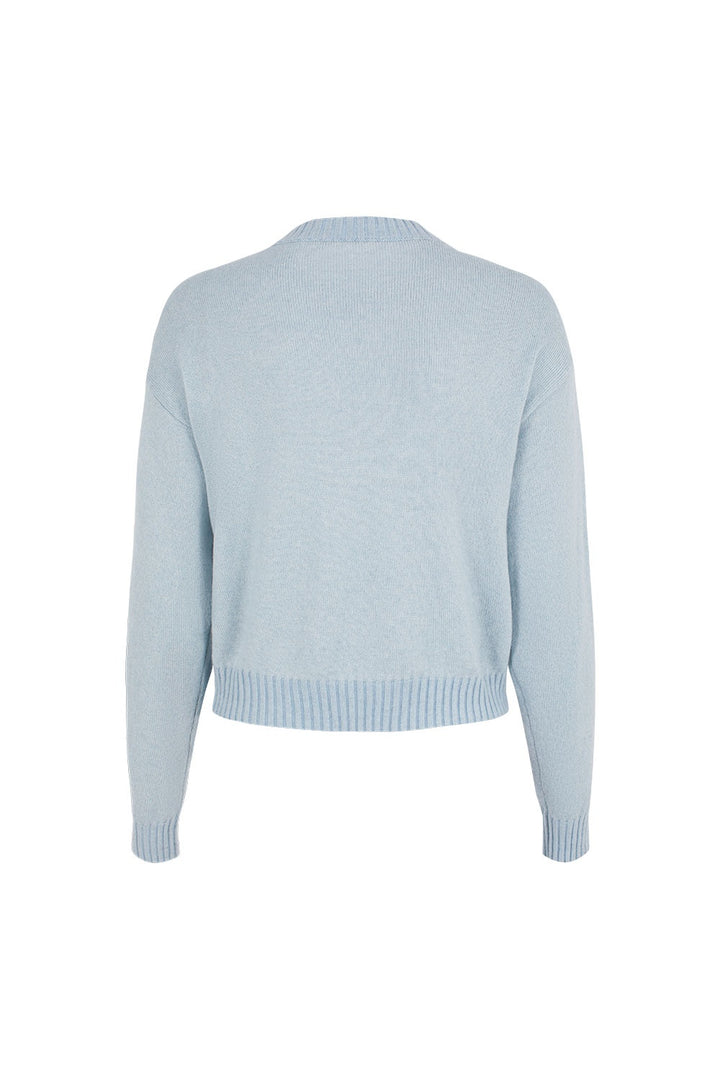 MARYLING Misty Blue Cloud-Knit Sweaters