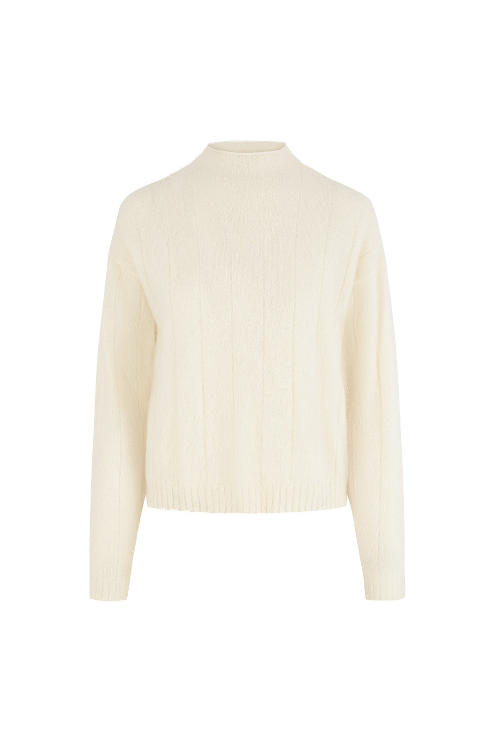 MARYLING Ivory Softly Draped Relaxed Drop-Shoulder Knit Sweaters