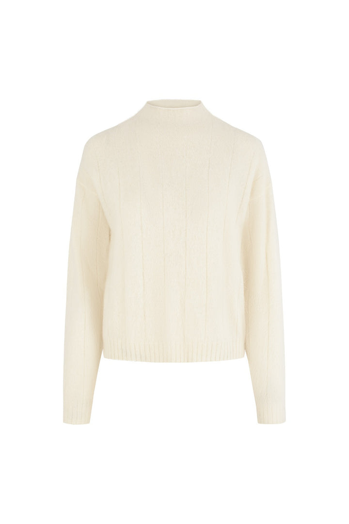 MARYLING Ivory Softly Draped Relaxed Drop-Shoulder Knit Sweaters