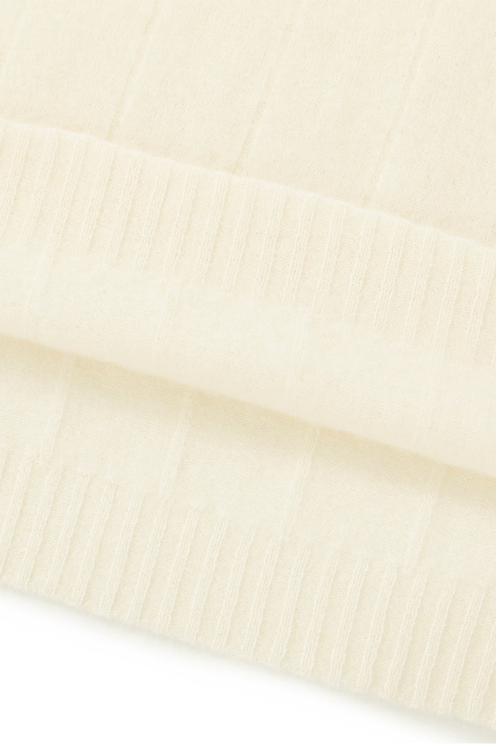 MARYLING Ivory Softly Draped Relaxed Drop-Shoulder Knit Sweaters
