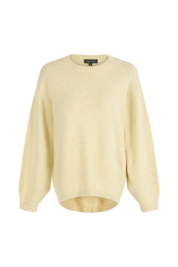 MARYLING Pale Mustard Serene Cloud-Soft Relaxed-Fit Knit Sweaters