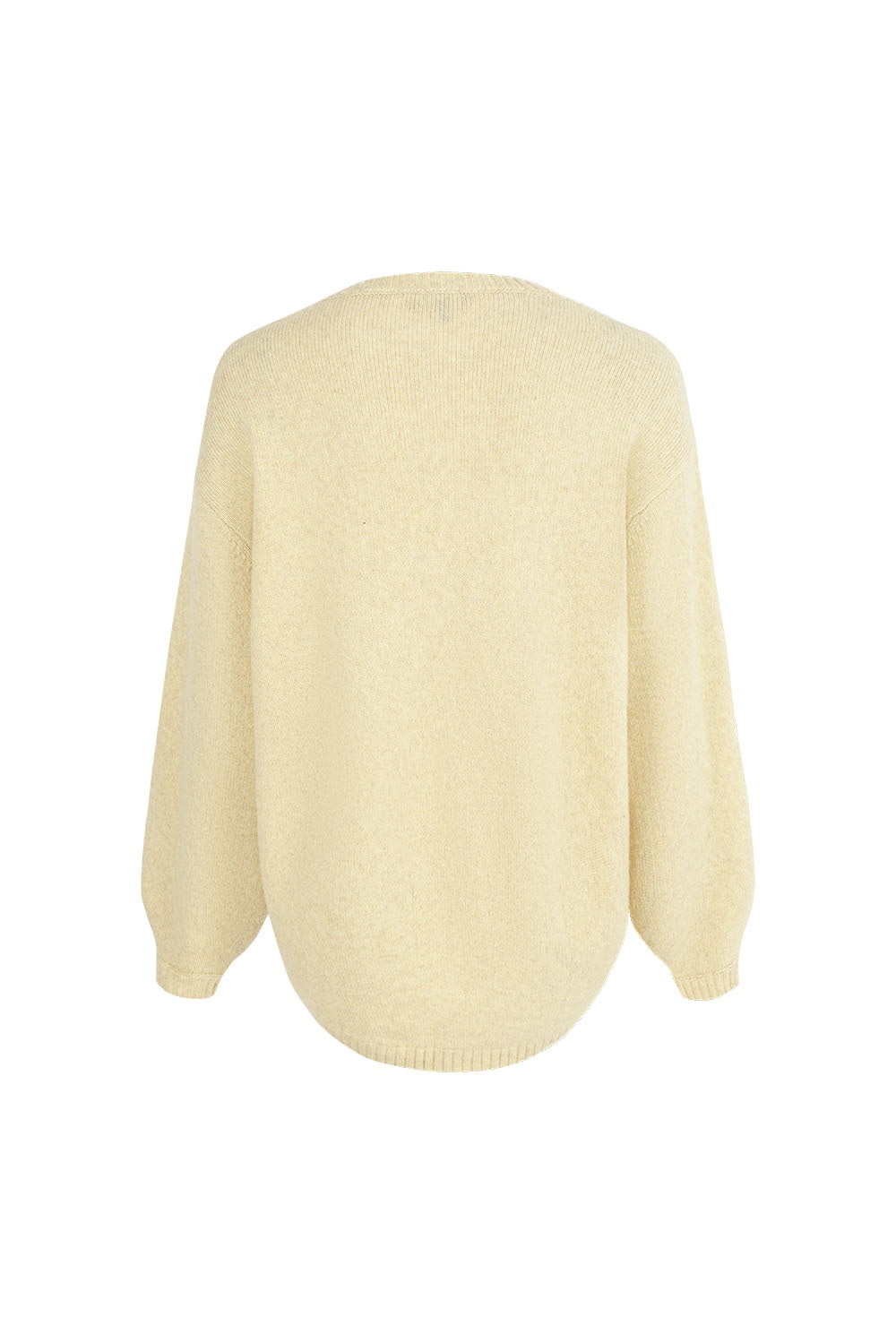 MARYLING Pale Mustard Serene Cloud-Soft Relaxed-Fit Knit Sweaters