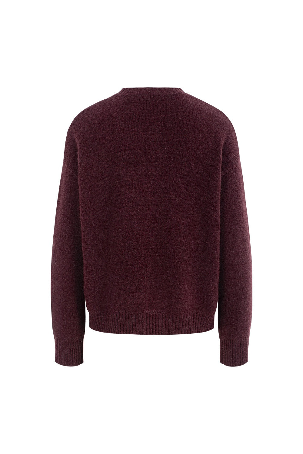 MARYLING Cherry Wine Softly Draped Relaxed-Fit Knit Sweaters