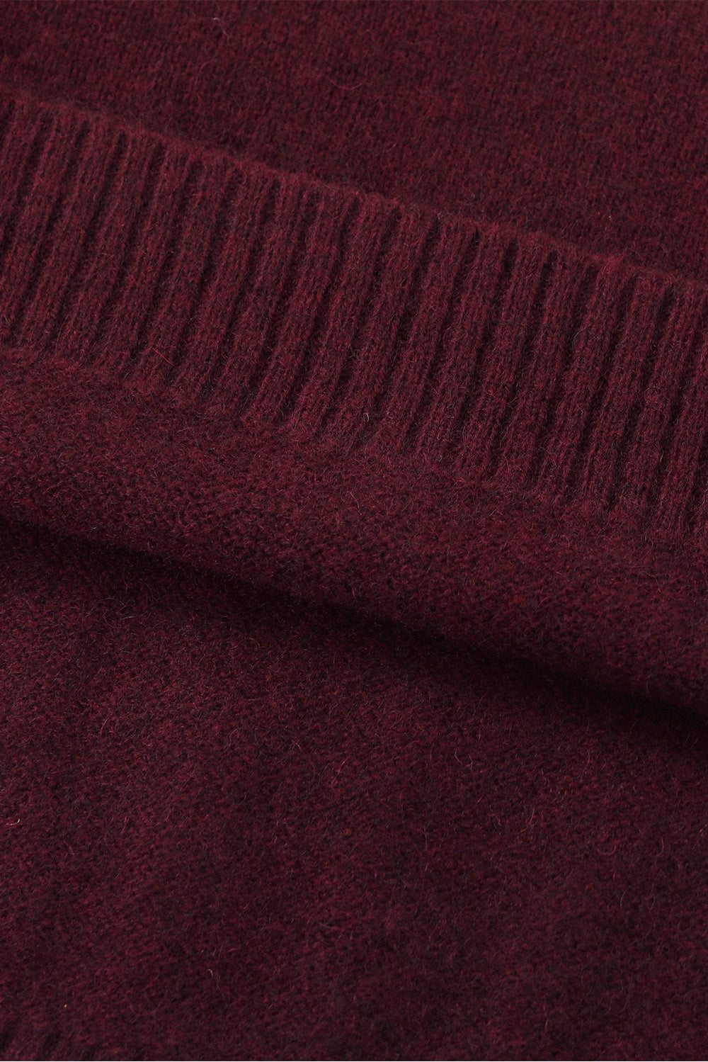 MARYLING Cherry Wine Softly Draped Relaxed-Fit Knit Sweaters