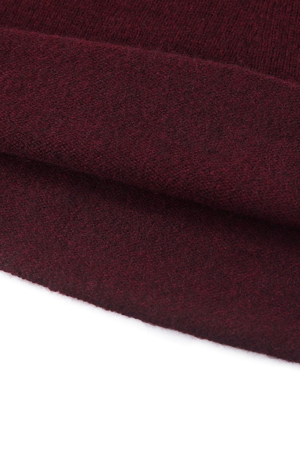 MARYLING Cherry Wine Softly Draped A-Line Knit Midi Skirts