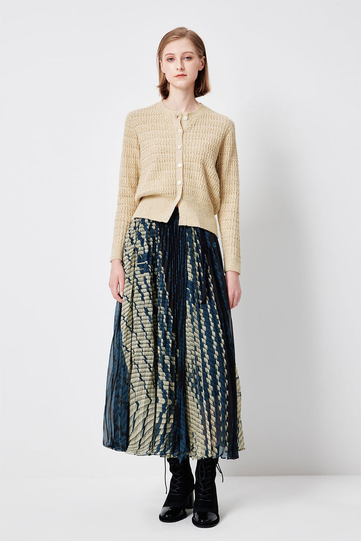 MARYLING Creamy Yellow Textured Knit Cardigans