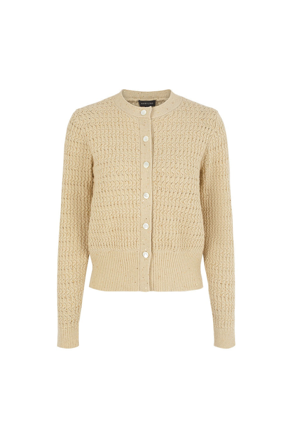MARYLING Creamy Yellow Textured Knit Cardigans