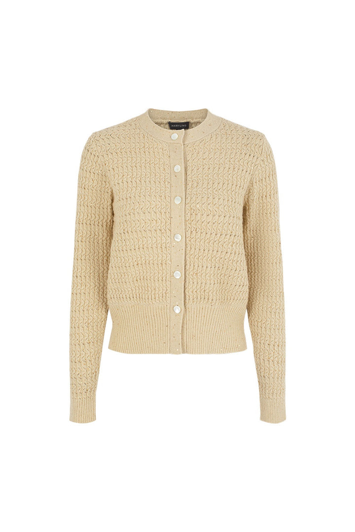 MARYLING Creamy Yellow Textured Knit Cardigans