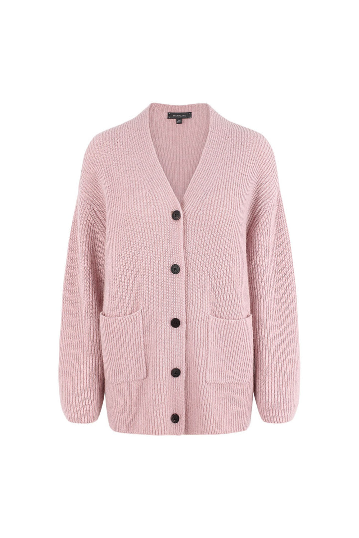 MARYLING Blush Grey Soft Cloud Open-Front Relaxed Cardigans