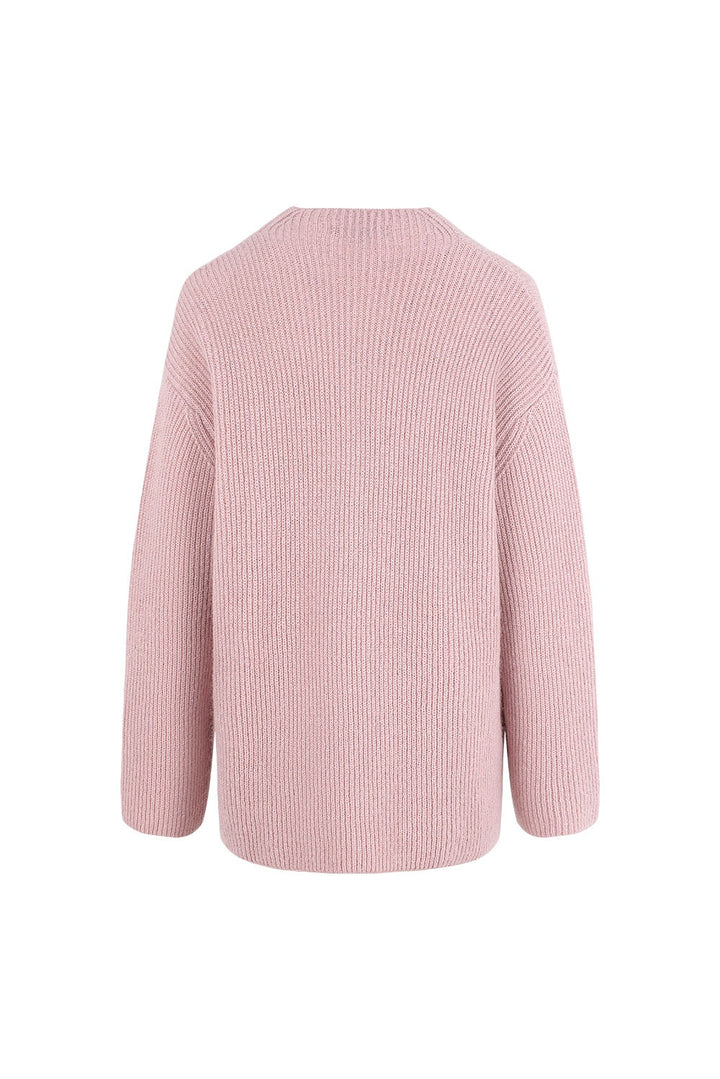 MARYLING Blush Grey Soft Cloud Open-Front Relaxed Cardigans
