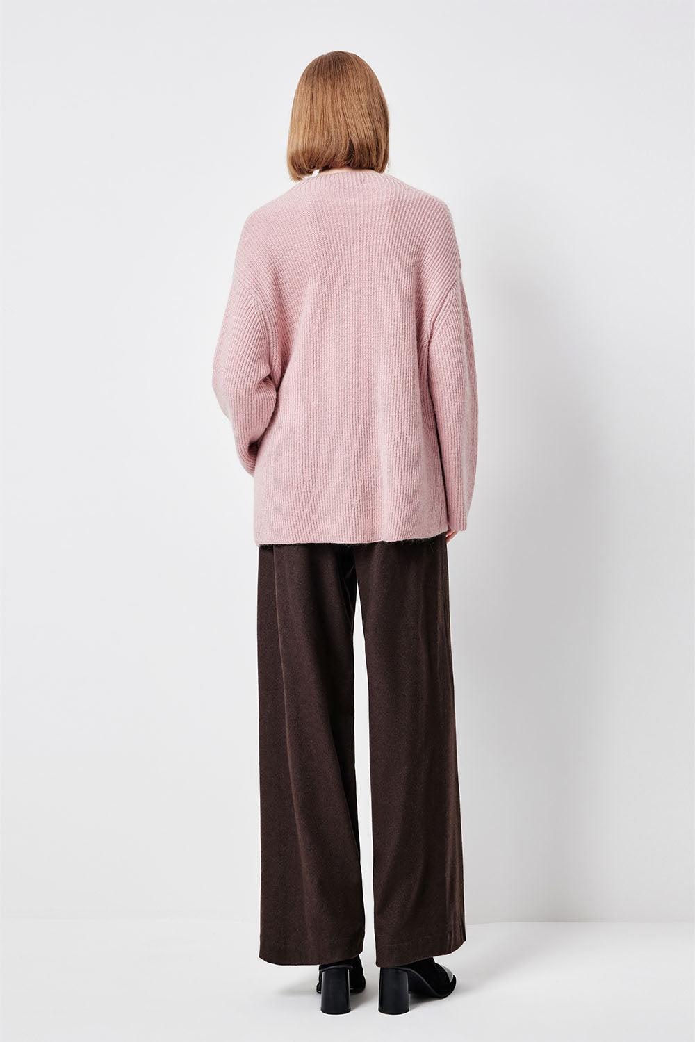 MARYLING Blush Grey Soft Cloud Open-Front Relaxed Cardigans