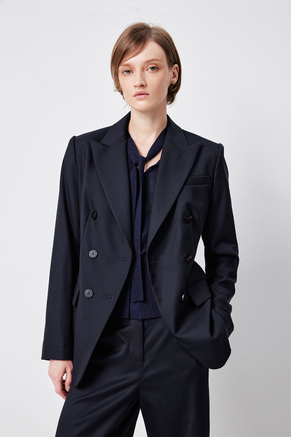 MARYLING Midnight Blue Tailored Blazers