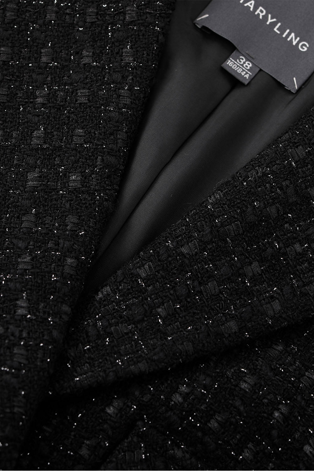 MARYLING Midnight Noir Sculpted Waist Double-Breasted Tailored Blazers