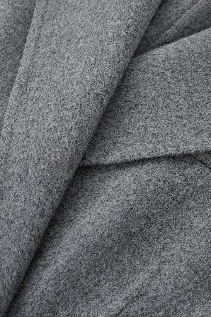 MARYLING Timeless Grey Double-Breasted Sculpted Waist Tailored Blazers