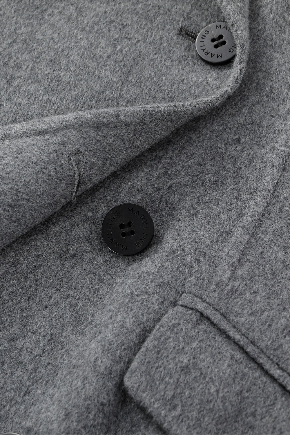 MARYLING Timeless Grey Double-Breasted Sculpted Waist Tailored Blazers