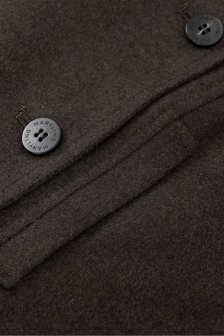 MARYLING Dark Chocolate Noir Sculpted Waist-Defined Tailored Jackets
