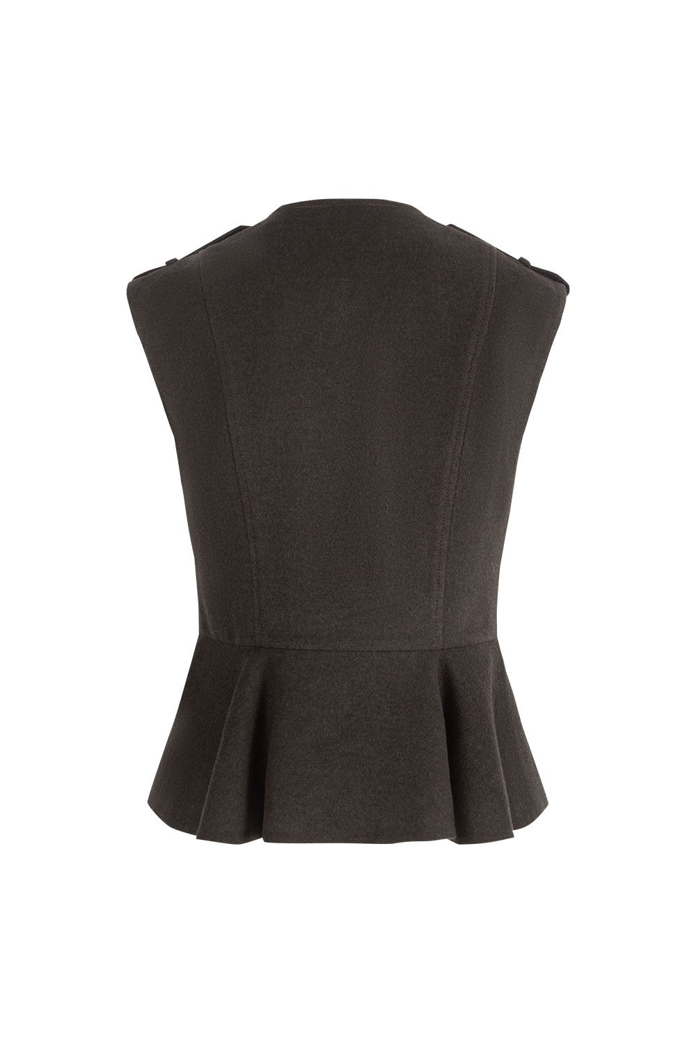MARYLING Dark Chocolate Noir Sculpted Waist-Defined Tailored Jackets