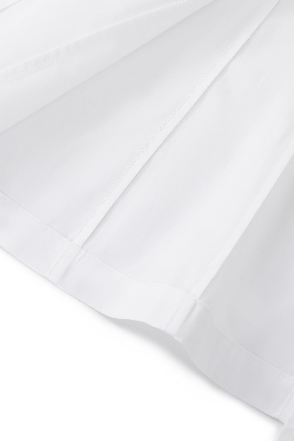 MARYLING Pure White Crisp Minimalist Tailored Long-Sleeve Shirts