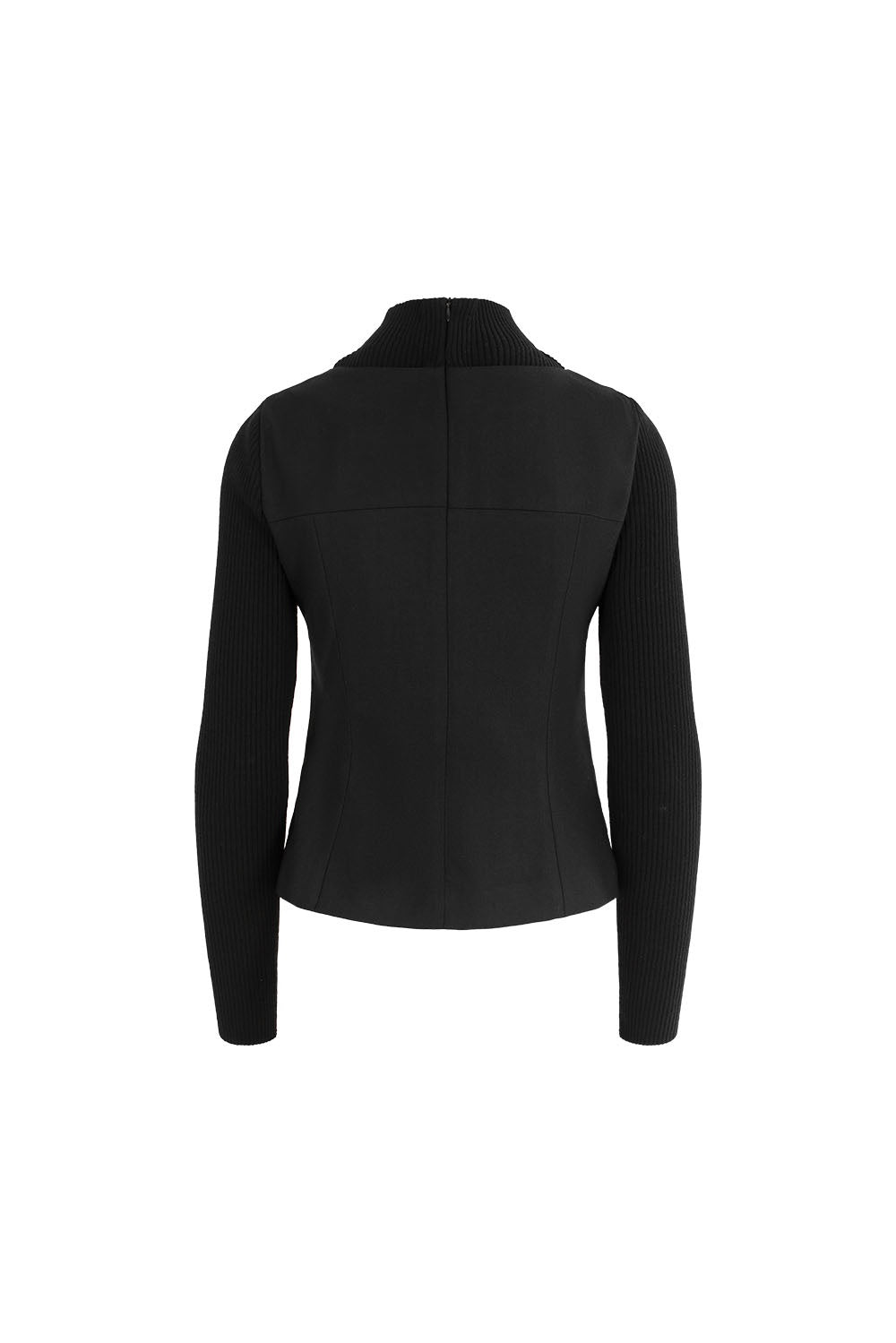MARYLING Midnight Noir Sculpted Silhouette Long-Sleeve Waist-Defined Sweaters
