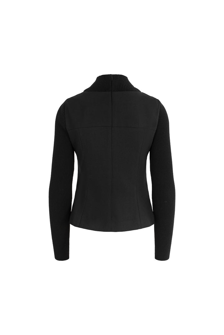MARYLING Midnight Noir Sculpted Silhouette Long-Sleeve Waist-Defined Sweaters