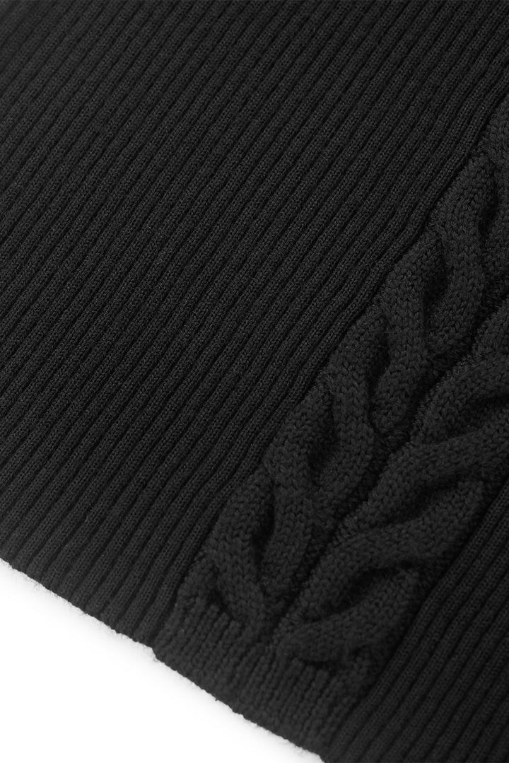 MARYLING Noir Sculpted Long-Sleeve Contour Sweaters